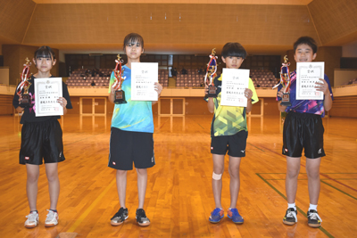 令和３年度厚木市中学生卓球大会　各部優勝者