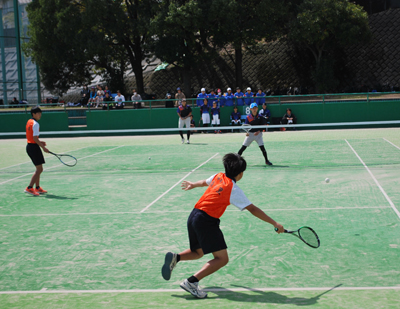 第30回厚木市中学生ソフトテニス大会　試合風景